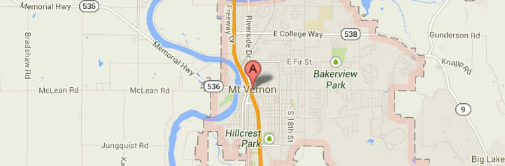 Map of Mt. Vernon, Washington