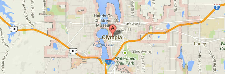 Map of Olympia, Washington