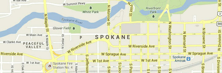 Map of Spokane, Washington