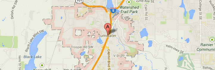 Map of Tumwater, Washington
