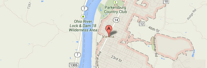 Map of Vienna, West Virginia