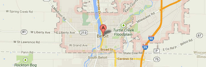 Map of Beloit, Wisconsin