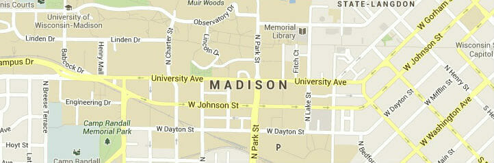 Map of Madison, Wisconsin