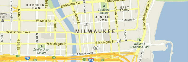 Map of Milwaukee, Wisconsin