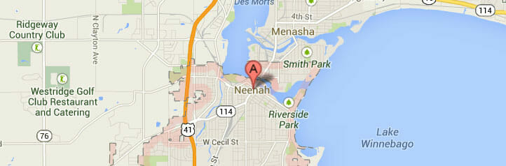 Map of Neenah, Wisconsin