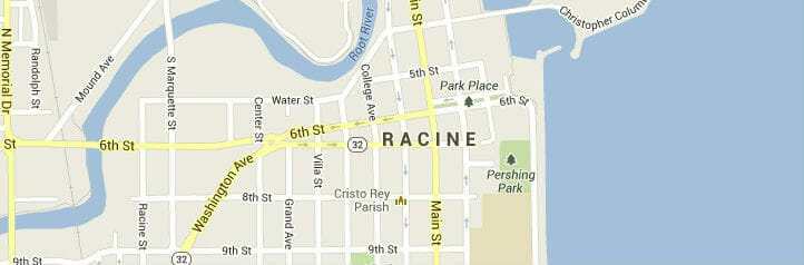 Map of Racine, Wisconsin