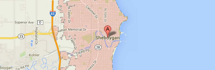 Map of Sheboygan, Wisconsin
