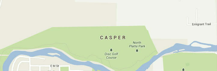 Map of Casper, Wyoming