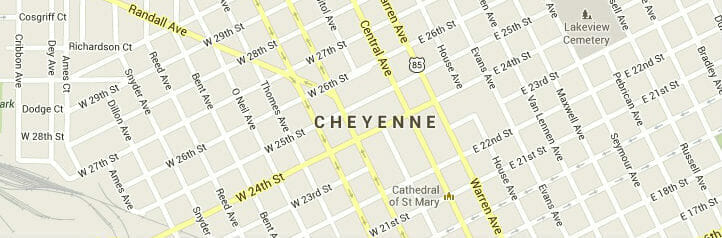 Map of Cheyenne, Wyoming