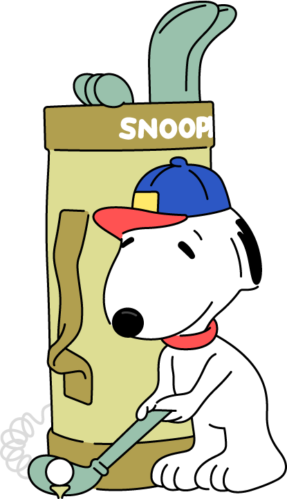Golfer Snoopy Novelty Phone