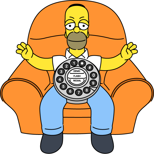Homer Simpson Novelty Phone