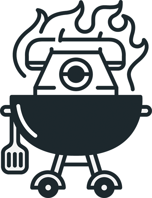 Phone on BBQ Icon