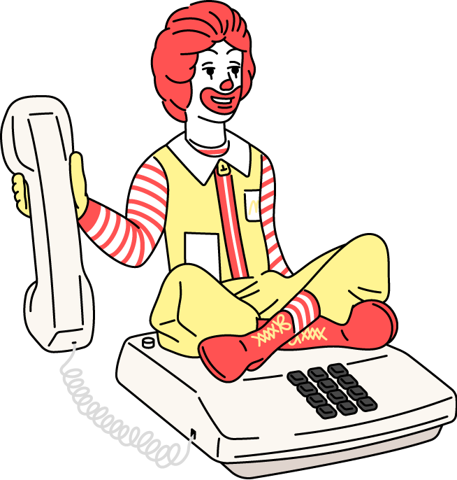 Sitting Ronald McDonald Novelty Phone