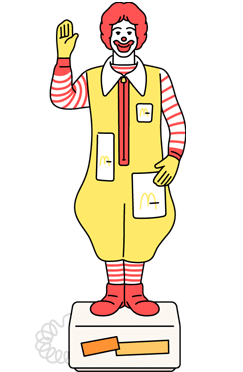 Standing Ronald McDonald Novelty Phone