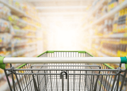 Shopping Cart in Grocery Store