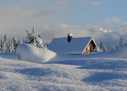 Snowy Winter House