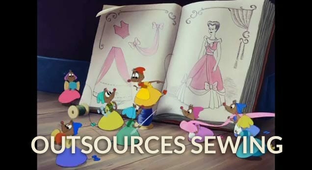Cinderella Outsources Sewing