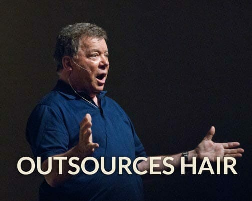 William Shatner Outsources Hair