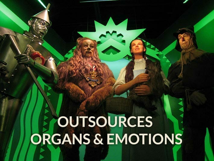 Wizard of Oz Outsources Organs & Emotions