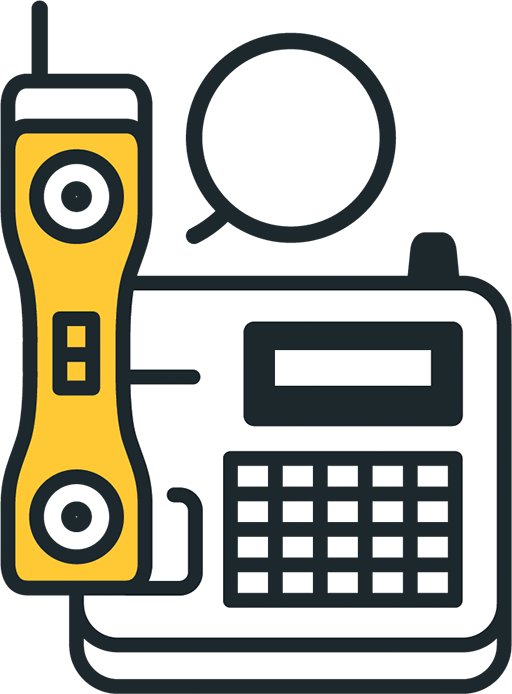 Yellow Business Phone Icon