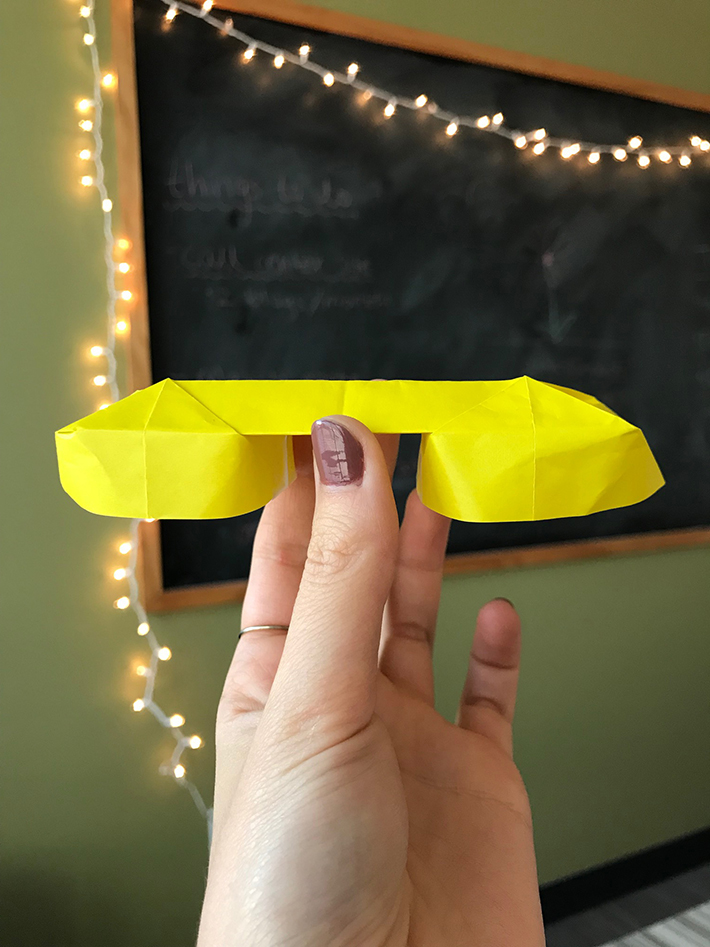 Yellow Origami Phone