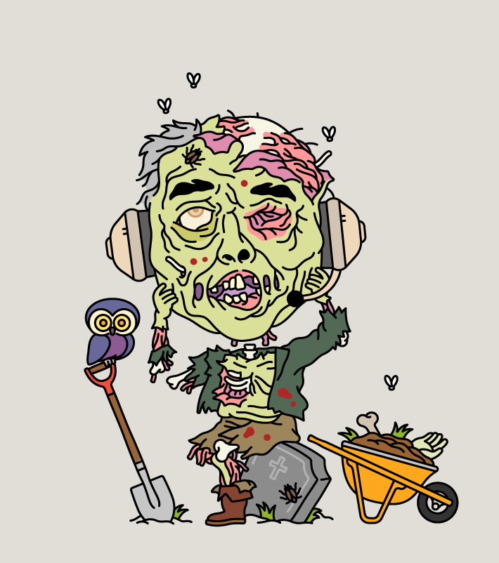 A Zombie On The Phone